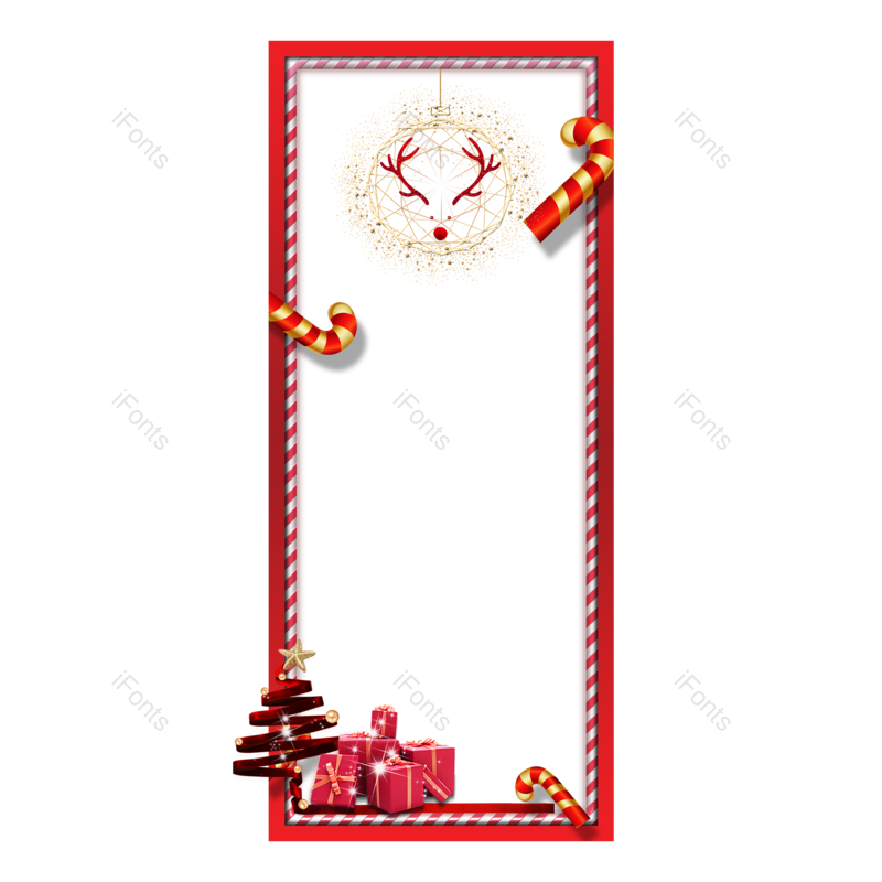 圣诞节边框图片,元素,PNG,免抠素材